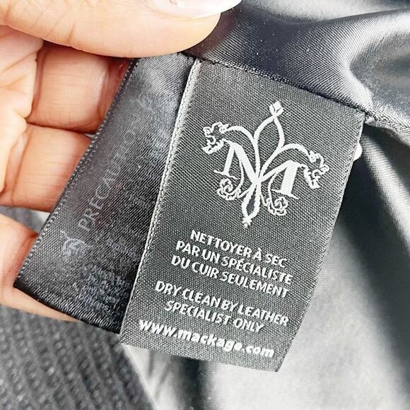 Mackage Wool and Leather Button Down Black Coat‎ Jacket Size Large - Picture 6 of 6